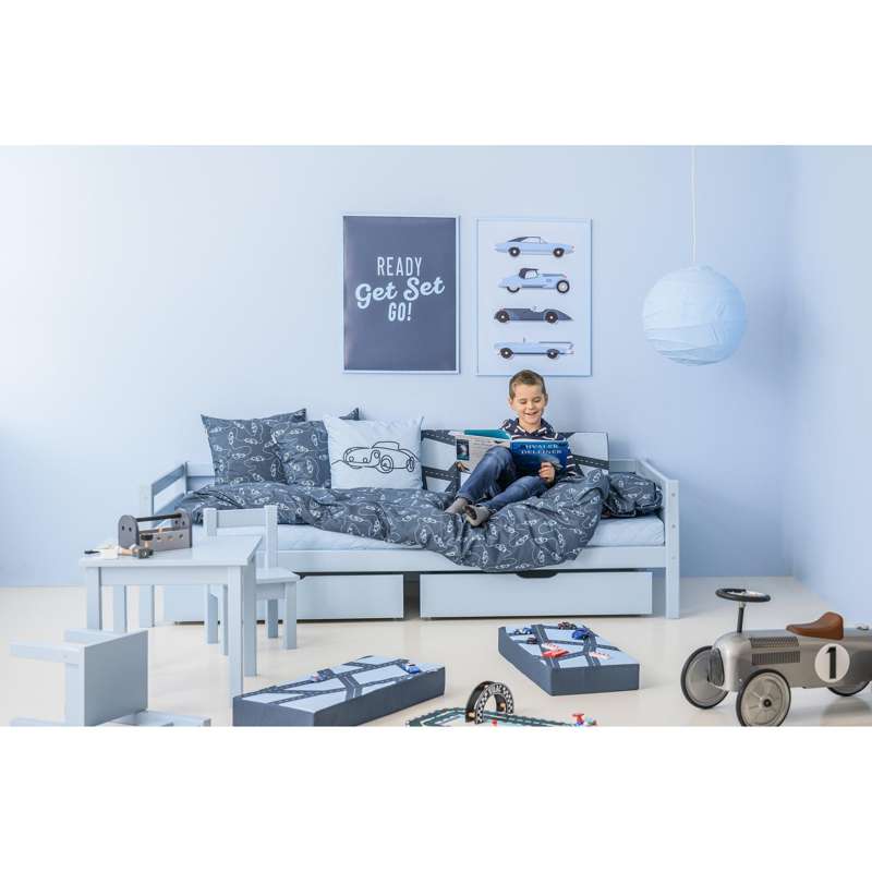 Hoppekids Quiltat Täck över Madrass - 12 cm. - Flera Storlekar - Dream Blue 