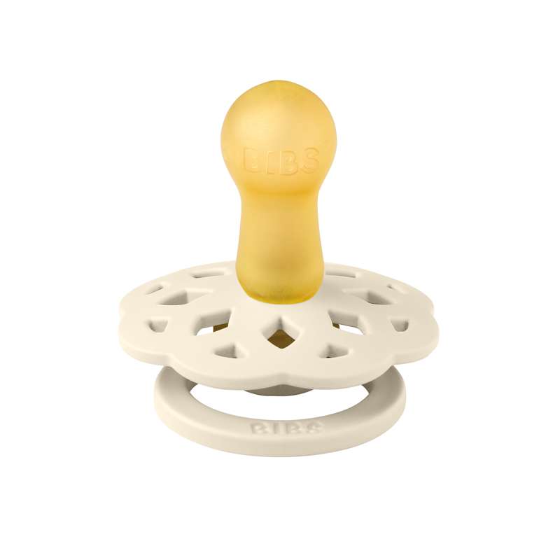 BIBS Rund Boheme Napp - Str. 2 - Naturgummi - Ivory