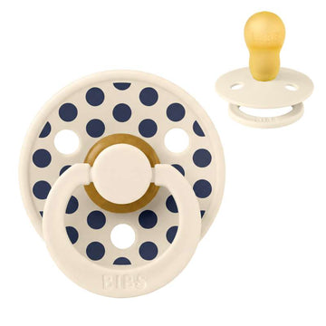 BIBS Rund Colour Sut - Str. 3 - Naturgummi - Medium Polka Studio - Ivory/Deep Space