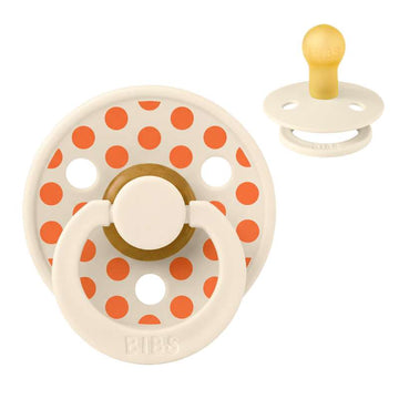 BIBS Rund Colour Sut - Str. 1 - Naturgummi - Medium Polka Studio - Ivory/Tango
