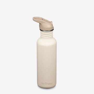 Klean Kanteen Classic Vattenflaska - Flip/Seal SportCap - 800ml - White Cap Gray