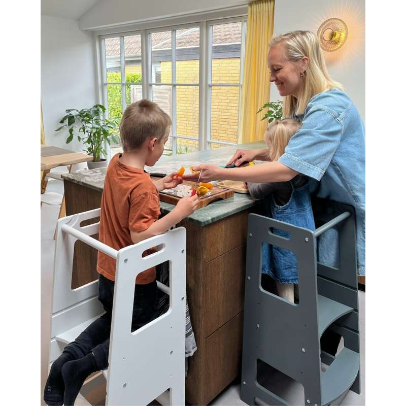Kid'oh Hjälpa till pall - Justerbar - FSC - Grå