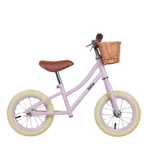 Kid'oh Löparcykel m. Cykelkorg - Pale Rose 