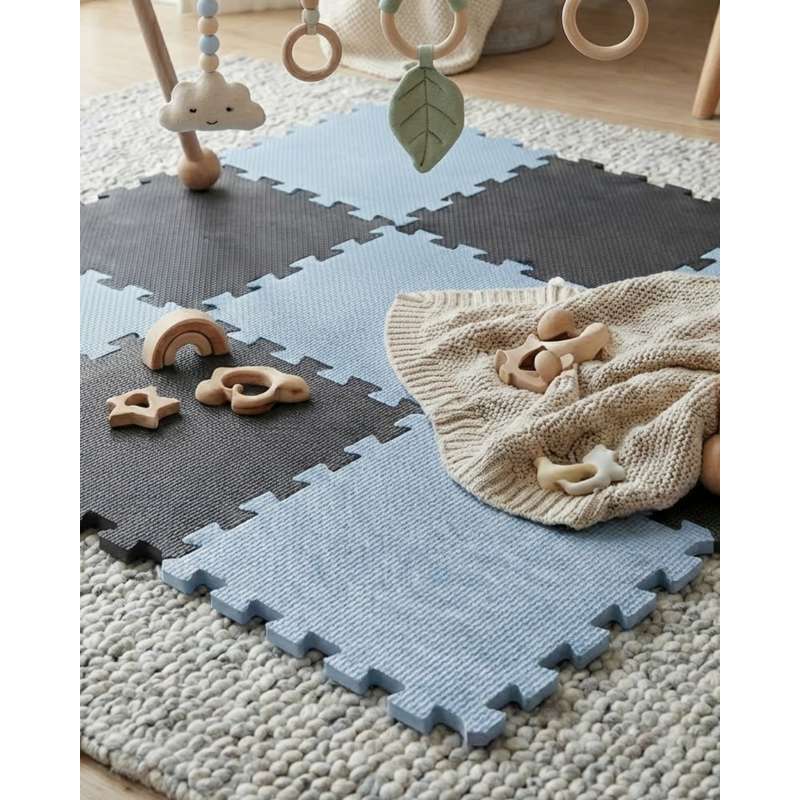 Kid'oh lekmatta - 2 x 9 bitar - Anthracite/Dusty Blue