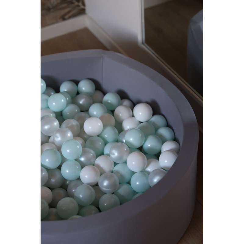 Kid'oh Bollhav - Grå - med 300 Bollar - White/Pearl/Mint Pearl