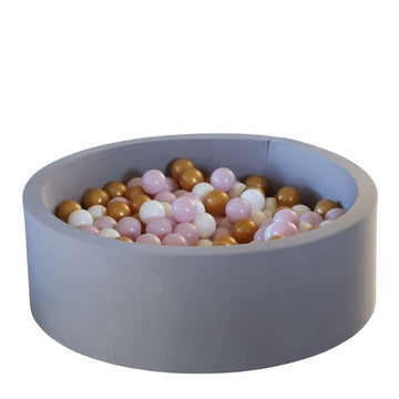 Kid'oh Bollhav - Grå - med 300 Bollar - White/Golden/Pink Pearl