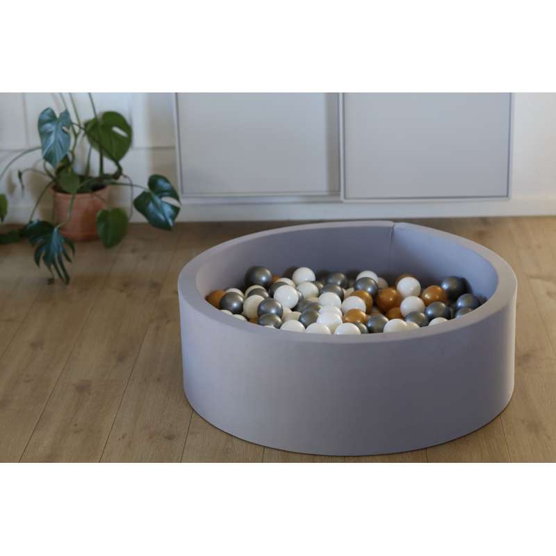 Kid'oh Bollhav - Grå - med 300 Bollar - White/Golden/Silver