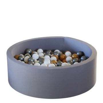 Kid'oh Bollhav - Grå - med 300 Bollar - White/Golden/Silver