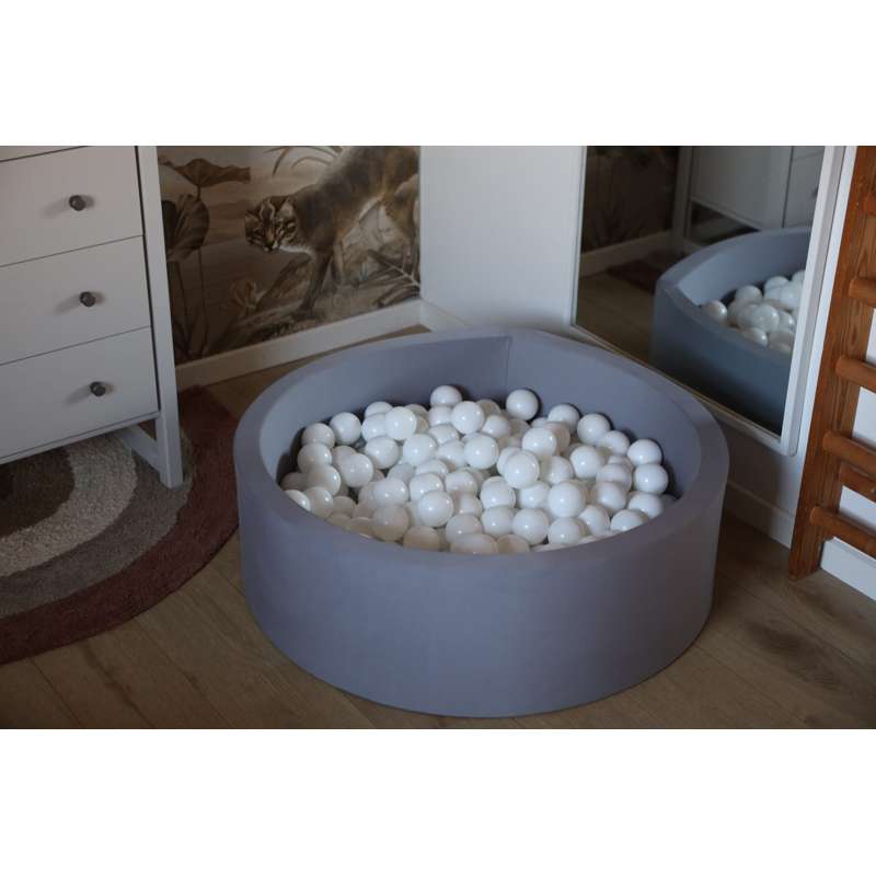 Kid'oh bollhav - Grå - m. 300 bollar - White/White/White