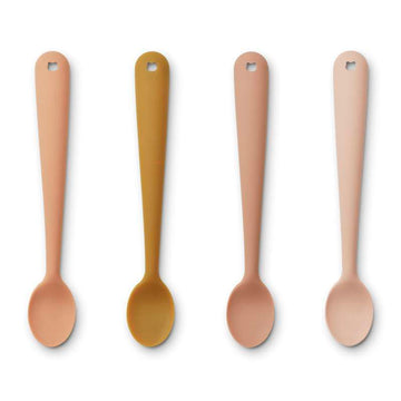 Liewood Siv Blöde Babyskedar - 4-pack - Silikon - Tuscany Rose Mix 