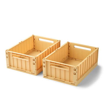 Liewood Weston Förvaringslåda - 2-pack - Medium - Citron Gul 