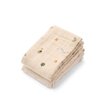 Liewood Lewis Muslin Muslinfiltar - 2-pack - Star/Flying Mix