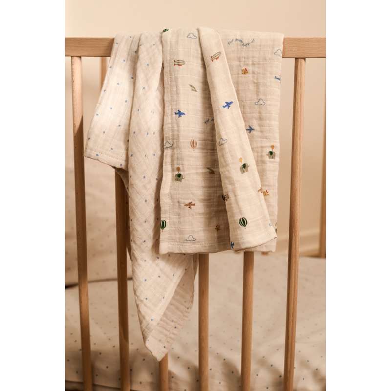 Liewood Lewis Muslin Muslinfiltar - 2-pack - Star/Flying Mix