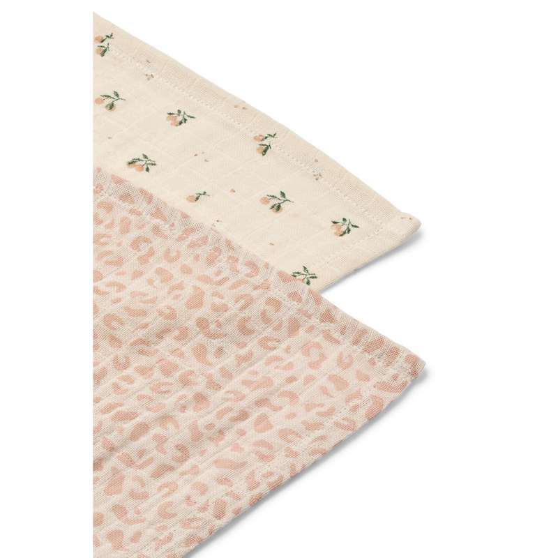 Liewood Lewis Muslin Muslinfiltar - 2-pack - Mini Leo/Mini Peach Mix