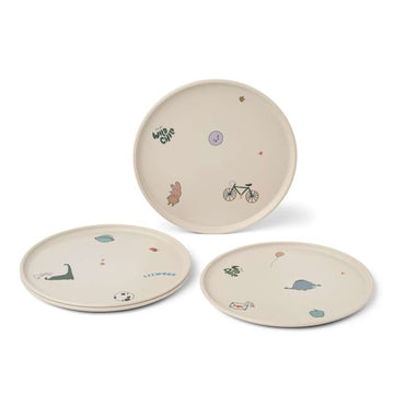 Liewood Remco Tallrikar - 4-pack - Tamtam/Sandy