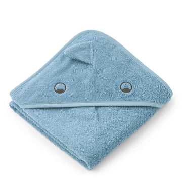 Liewood Albert Badhandduk med Huva - Dino - Beach Blue