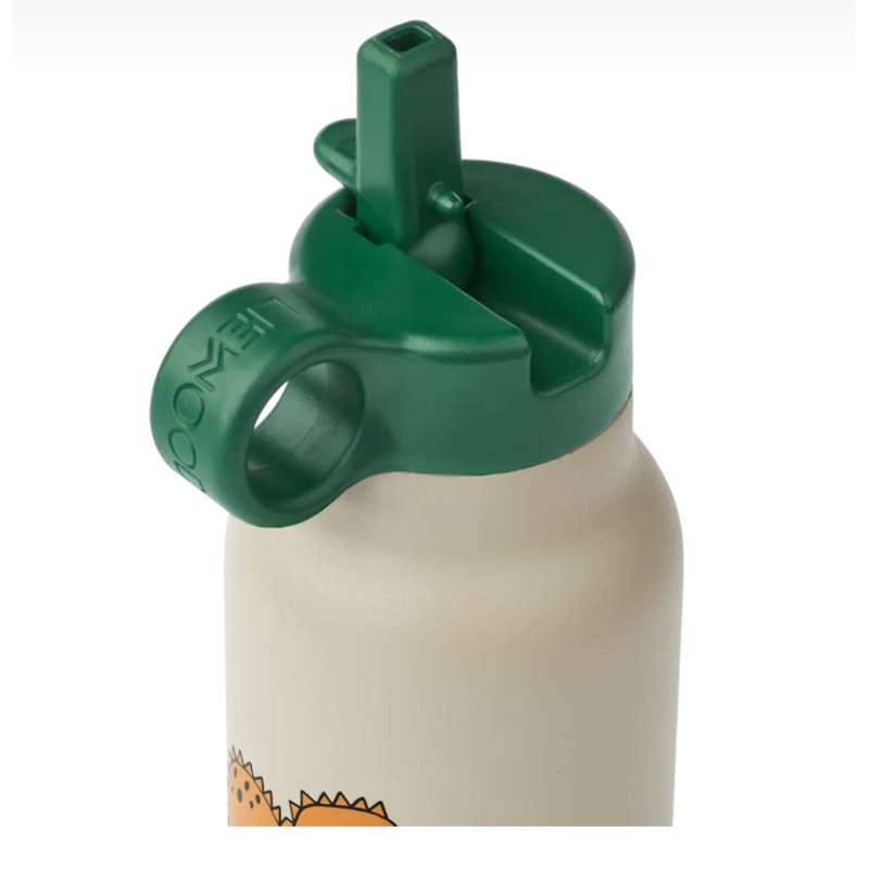 Liewood Falk Dryckesflaska - Rostfritt Stål - 350ml - Dinosaurs/Mist