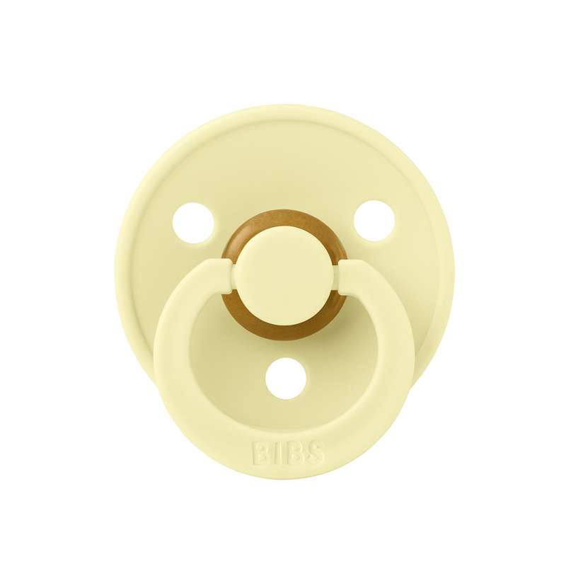 Bibs Rund Colour Napp - strl. 2 - naturgummi - Luna 