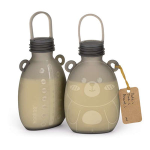 Haakaa Silikonpåse för Mjölk - Happii Bear - 2 st. - 260ml 