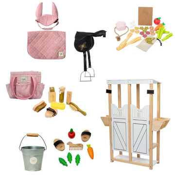 By Astrup Stall- och Utrustningspaket för Hästar - Mega - Rosa Sammet 