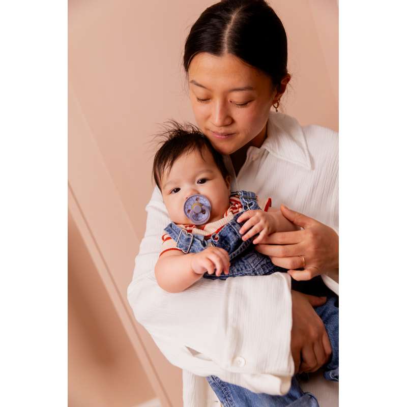 BIBS Rund Colour napp - Str. 2 - Naturgummi - Studio Jasmine Field - Fossil Grey