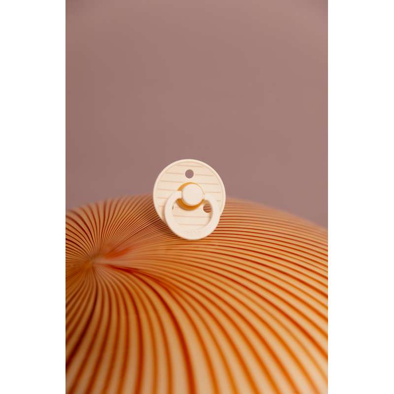 BIBS Rund Colour napp - 2-Pack - Str. 2 - Naturgummi - Pin Studio - Ivory/Vanilla