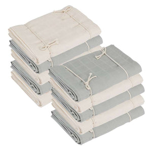 Oh'Naturel Ekologiska Muslinfiltar - 10-pack - Swan/Dove