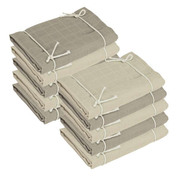 Oh'Naturel Ekologiska Muslinfiltar - 10-pack - Lotus/Sand