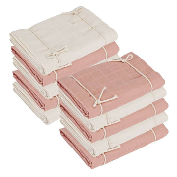 Oh'Naturel Ekologiska Muslinfiltar - 10-pack - Swan/Rose