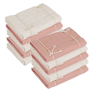 Oh'Naturel Ekologiska Muslinfiltar - 10-pack - Swan/Rose