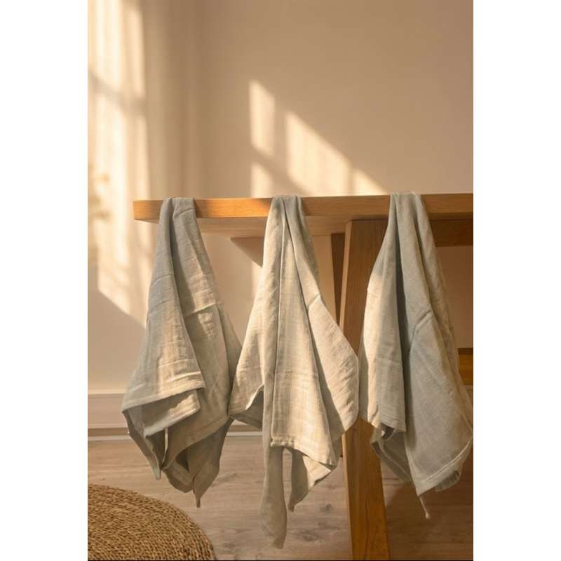 Oh'Naturel Ekologiska Muslinfiltar - 10-pack - Swan/Dove