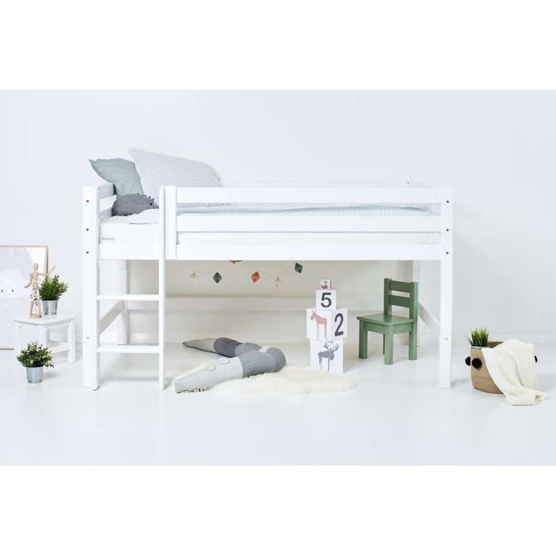 Hoppekids ECO Luxury - Halvhög Modul - 120x200 cm. - Vit 