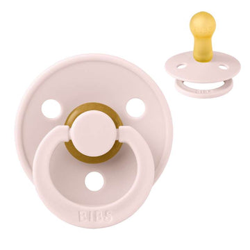 Bibs Rund Colour Napp - strl. 2 - naturgummi - Petal 