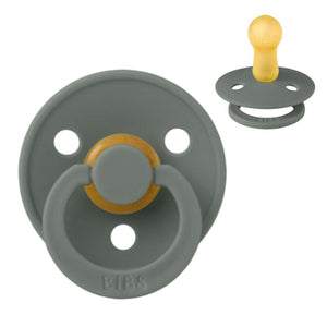 Bibs Rund Colour Napp - strl. 2 - naturgummi - Pine 