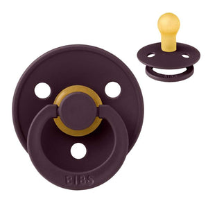 BIBS Rund Colour Napp - Str. 1 - Naturgummi - Plum