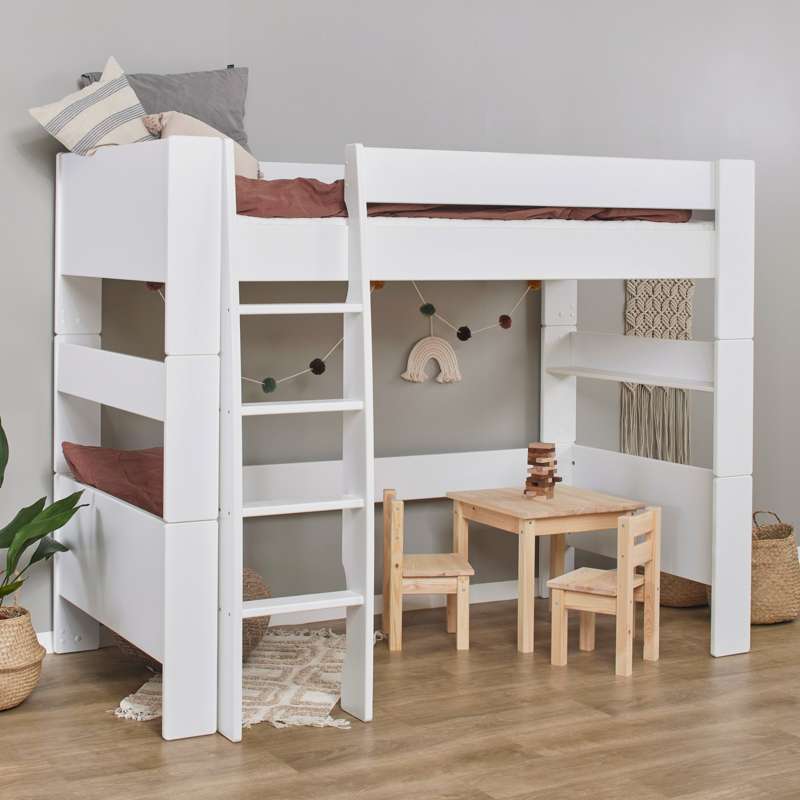 Hoppekids PURE - Loftsäng - 90x200 cm - Vit 