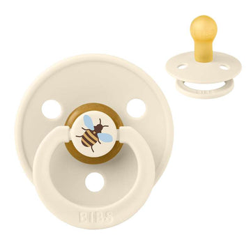 BIBS Rund Colour Napp - Str. 1 - Naturgummi - Bumblebee Studio - Ivory