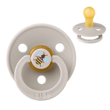 BIBS Rund Colour Napp - Str. 1 - Naturgummi - Bumblebee Studio - Mushroom