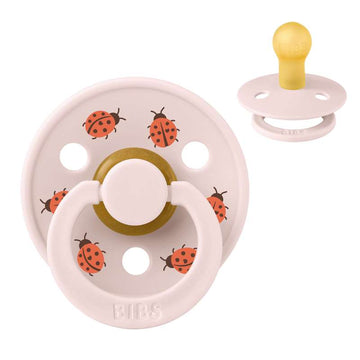 BIBS Rund Colour Napp - Strl. 1 - Naturgummi - Ladybug Studio - Petal
