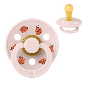 BIBS Rund Colour Napp - Strl. 2 - Naturgummi - Ladybug Studio - Petal