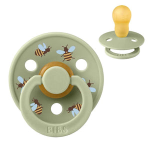 BIBS Rund Colour Napp - Stl. 3 - Naturgummi - Bumblebee Studio - Sage