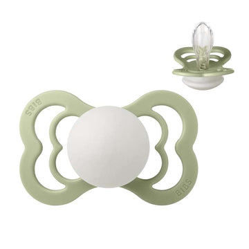 BIBS Symmetrisk Supreme Napp - Str. 2 - Silikon - GLOW - Sage