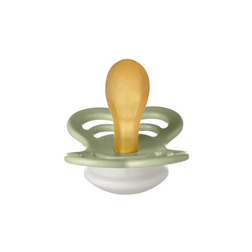 BIBS Symmetrisk Supreme Napp - Str. 2 - Naturgummi - GLOW - Sage