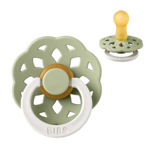 BIBS Rund Boheme napp - Str. 2 - Naturgummi - GLOW - Sage