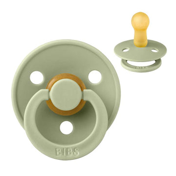 Bibs Rund Colour Napp - strl. 2 - naturgummi - Sage 