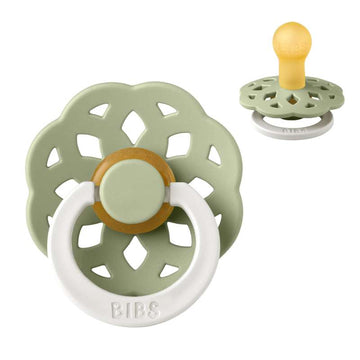 BIBS Rund Boheme napp - Str. 1 - Naturgummi - GLOW - Sage