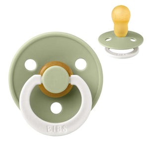 Bibs Rund Colour Napp - strl. 3 - naturgummi - GLOW - Salvia 