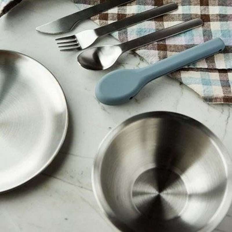 HAPS Nordic Picknickskål - Rostfritt Stål - 4-Pack 