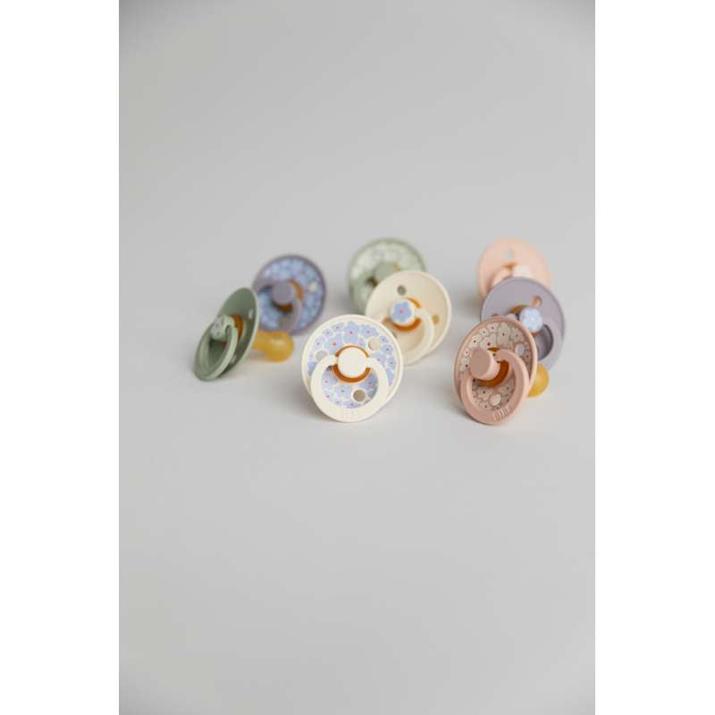 BIBS Rund Colour Napp - Strl. 2 - Naturgummi - Jasmine Studio - Ivory