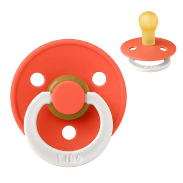 BIBS Rund Colour Sut - Str. 1 - Naturgummi - GLOW - Tango